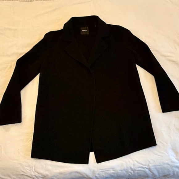 Theory Sileena New Divide Black Wool/Cashmere Blend Coat Size Small - Picture 2 of 12